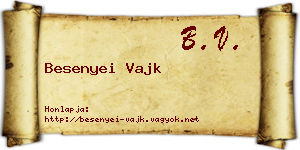 Besenyei Vajk névjegykártya